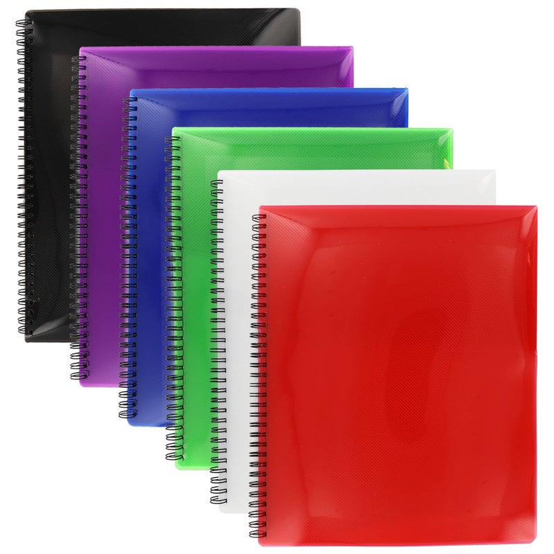 Poly 8 Pocket Organizer File Folder Letter Legal Document Organizer Perfect for Office  College  School and More (Pack of 6) - by Emraw